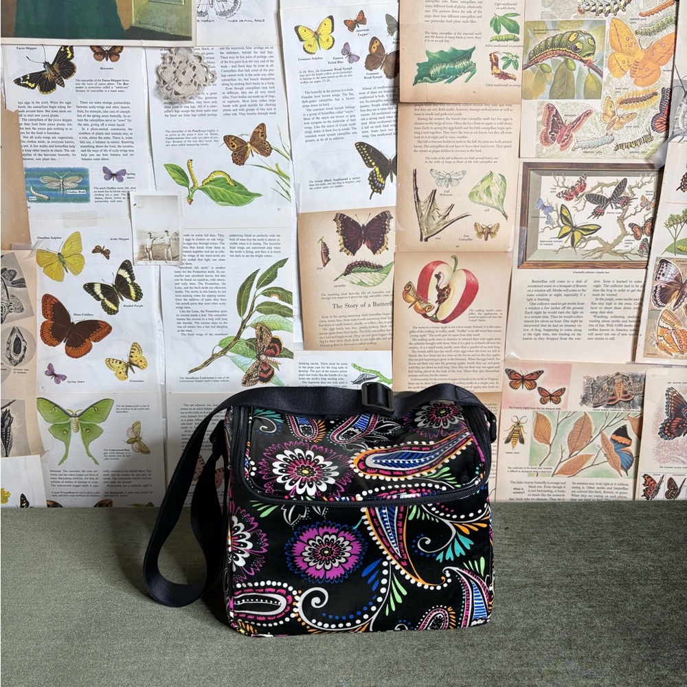 Vera Bradley Black Floral Paisley Bag